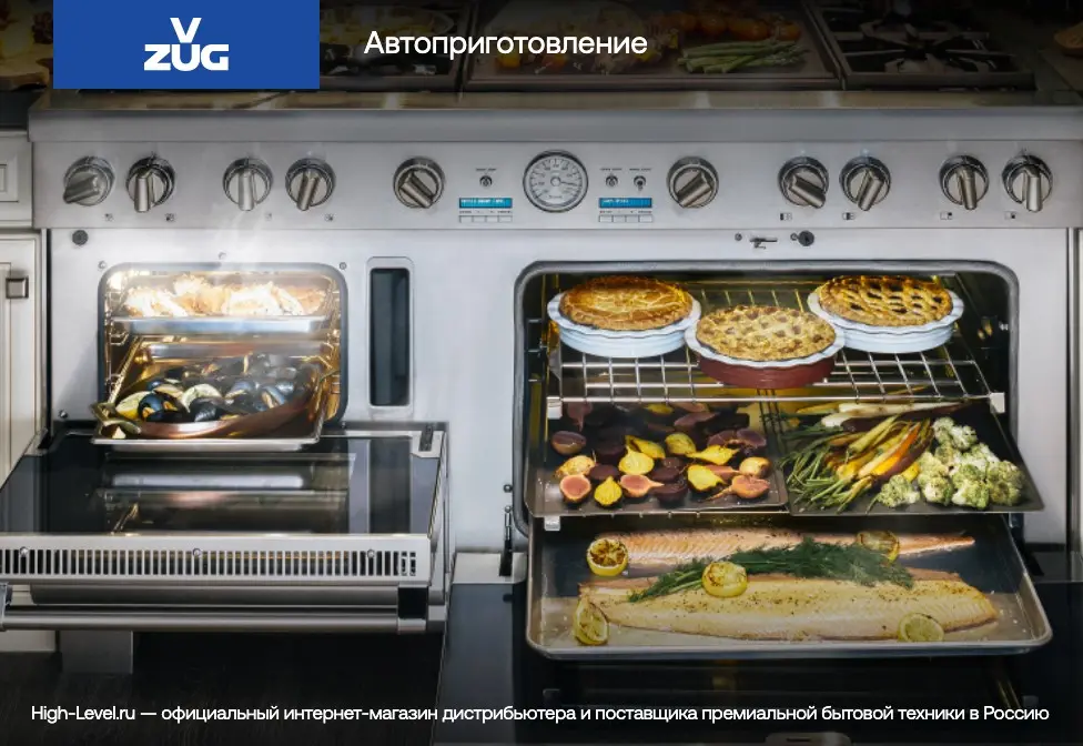 Паровой шкаф V-ZUG CombiSteamer V6000 AutoDoor 45 CS6T-23043 платина фото 9