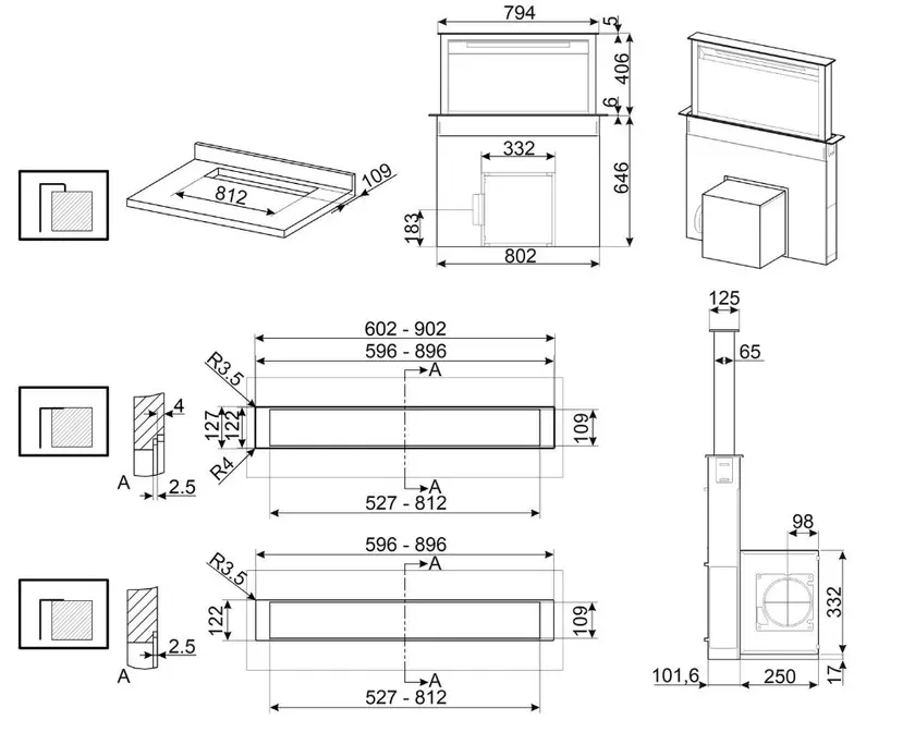 Вытяжка Smeg KDD90CNE фото 4