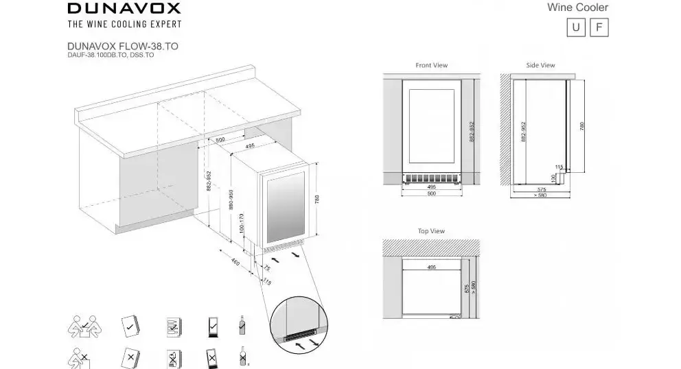 Винный холодильник Dunavox DAUF-38.100DB фото 4
