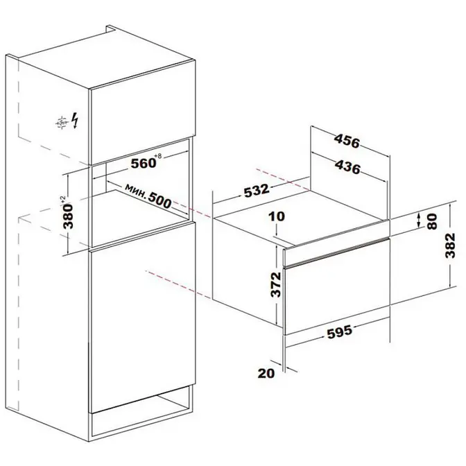 Встраиваемая микроволновая печь Korting KMI 830 GNBX фото 4