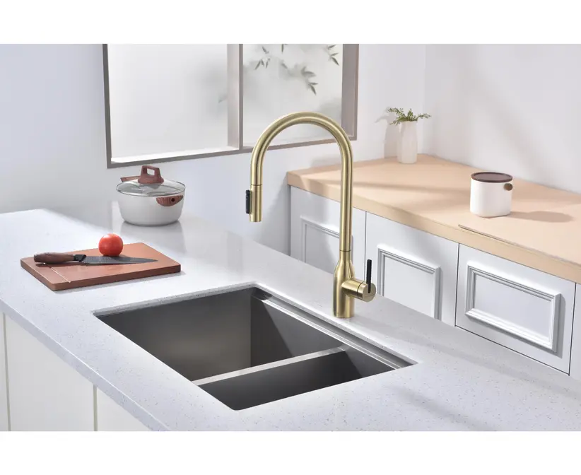 Смеситель Paulmark UNIVERSAL Un213880-LG светлое золото фото 7