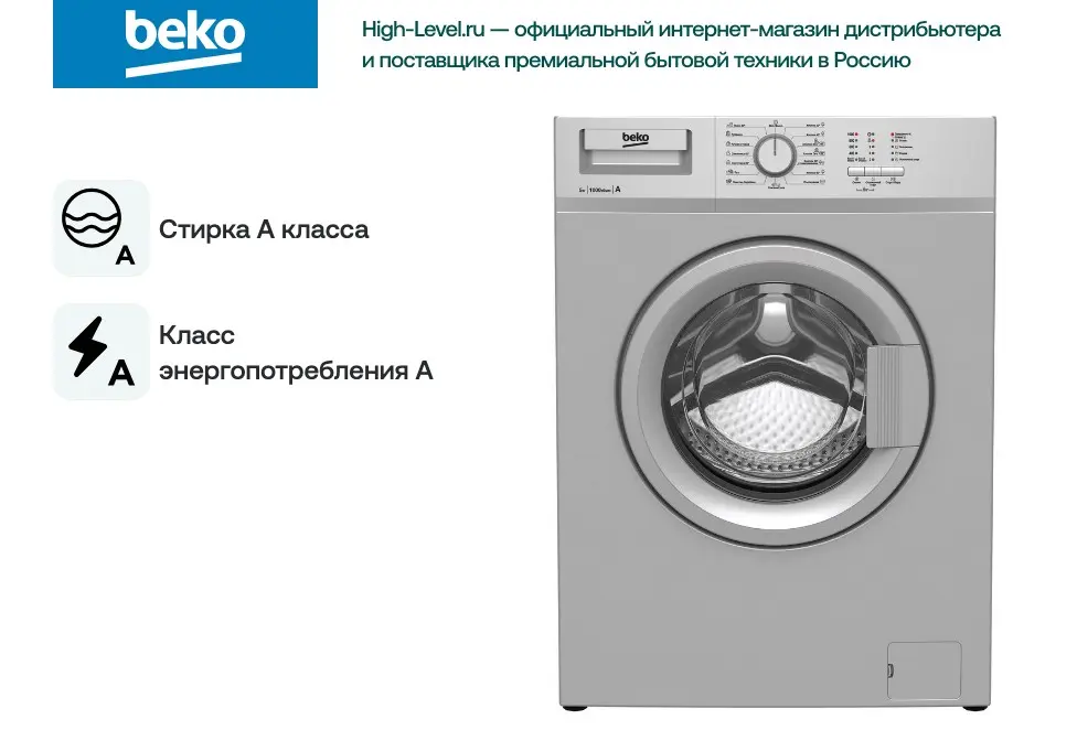 Стиральная машина Beko WRS 55 P1 BSS фото 2