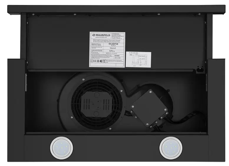 Встраиваемая вытяжка Maunfeld VS Light 60 Ln Black фото 6