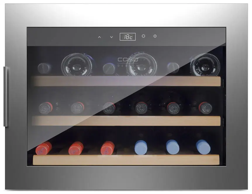 Встраиваемый винный шкаф CASO WineSafe 18 EB Inox фото 1