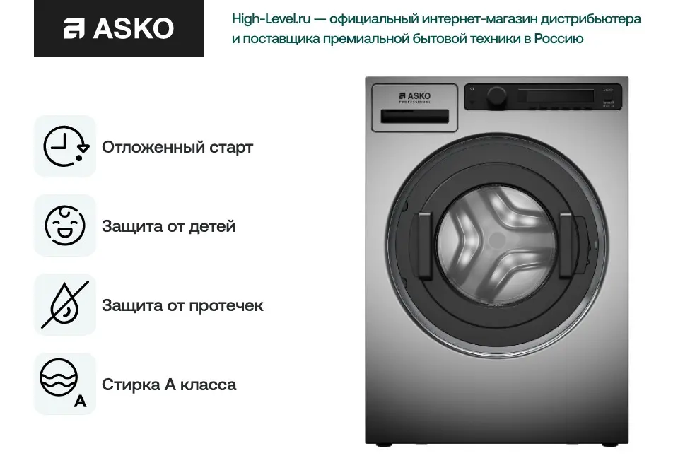 Профессиональная стиральная машина Asko WMC8944VB.T фото 6