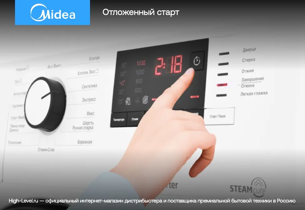 Стиральная машина Midea MF200W90WBS/S-RU фото 6