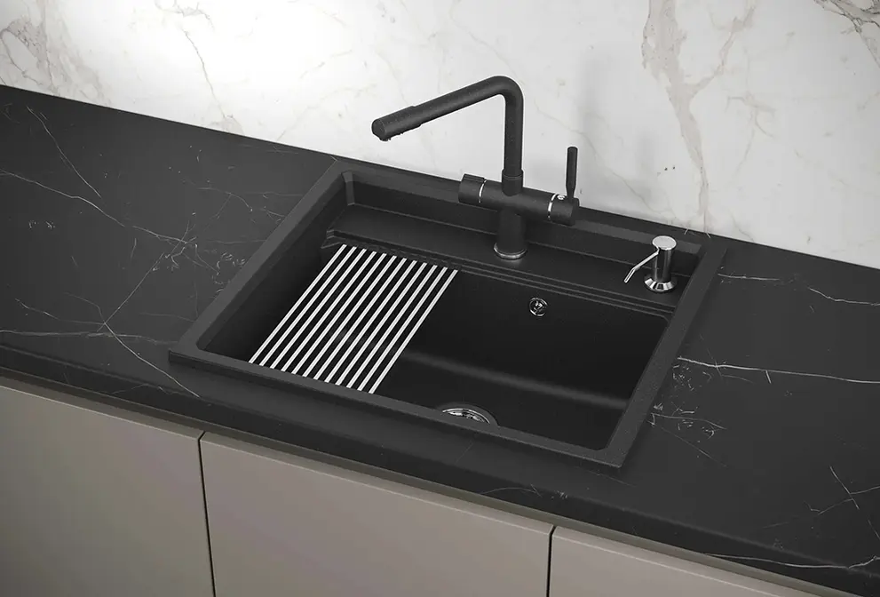 Мойка GRANULA Kitchen Space 6003, ЧЁРНЫЙ фото 3