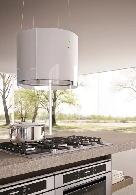 Вытяжка Falmec Eolo isola 45 (450) (с системой E.ion) ECP white фото 3