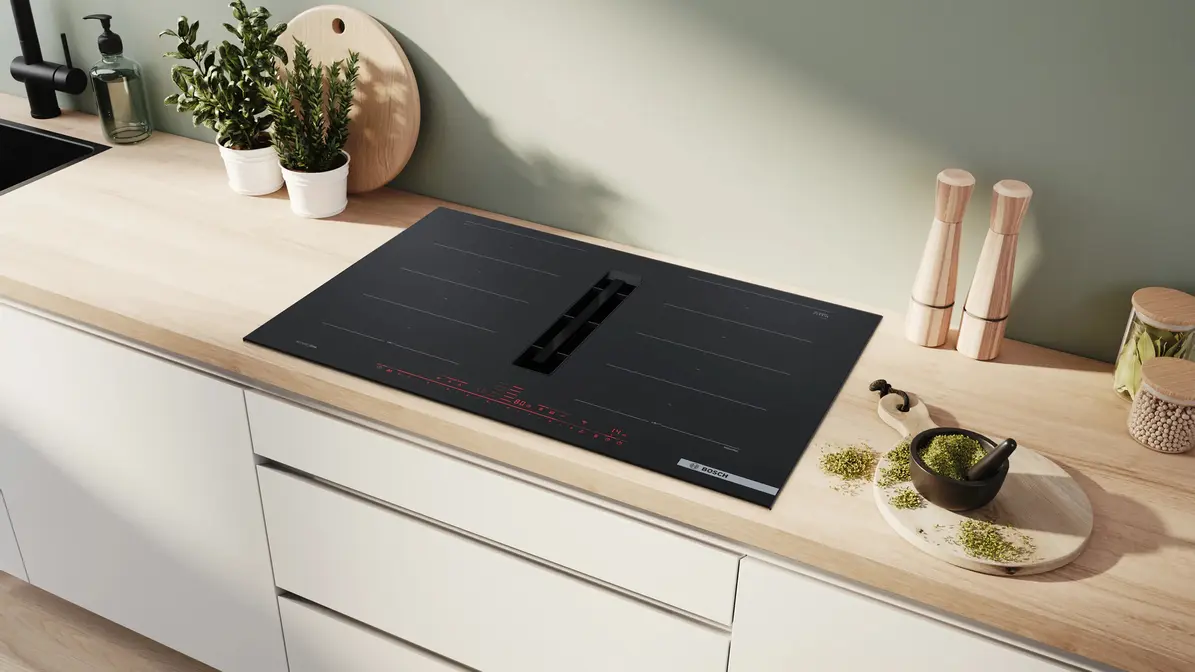 Индукционная стеклокерамич. панель с вытяжкой Bosch PXX89BD56E фото 3