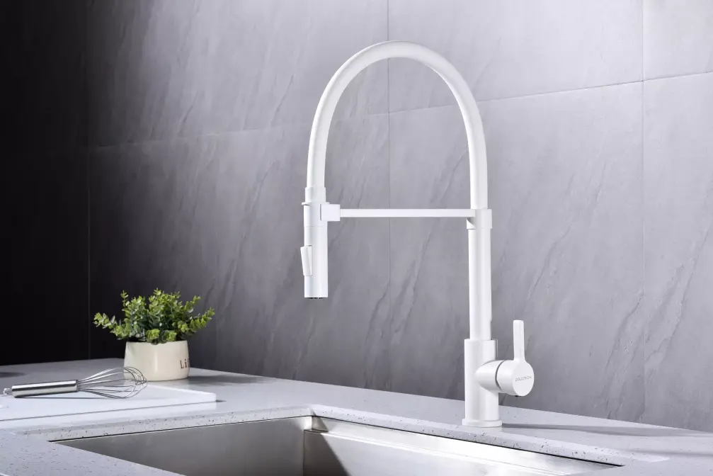 Смеситель Paulmark HALT Ha214021-WH белый матовый фото 2 Смеситель Paulmark HALT Ha214021-WH белый матовый фото 2