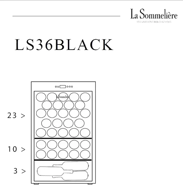 Винный холодильник LaSommeliere LS36BLACK фото 3 Винный холодильник LaSommeliere LS36BLACK фото 3