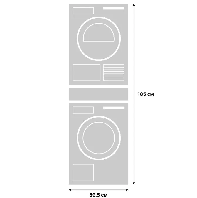 Asko Logic 12 (стиральная машина W4086C.T/3 + сушильная машина T408HD.T.P + выдвижная полка с корзиной HDB1153T) фото 2
