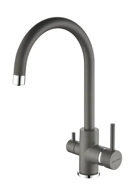 Смеситель Paulmark ESSEN Es213211-GRM серый металлик Смеситель Paulmark ESSEN Es213211-GRM серый металлик
