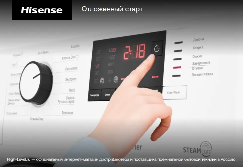 Стиральная машина Hisense WF7S1247BW фото 10