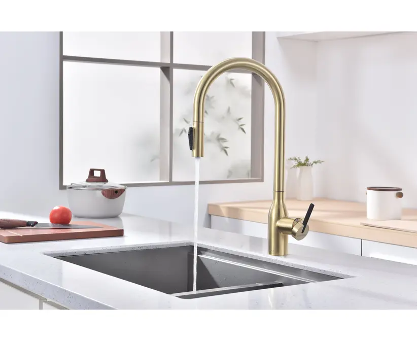 Смеситель Paulmark UNIVERSAL Un213880-LG светлое золото фото 3