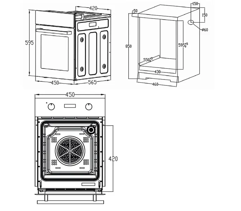 Духовой шкаф Evelux EO 417 B фото 3