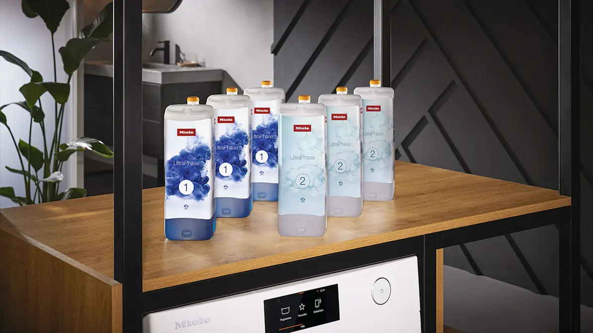 Жидкие моющие средства для стирки Miele UltraPhase 1+2, коробка 6 бутылок фото 4