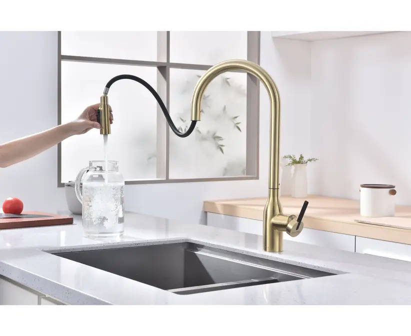 Смеситель Paulmark UNIVERSAL Un213880-LG светлое золото фото 10