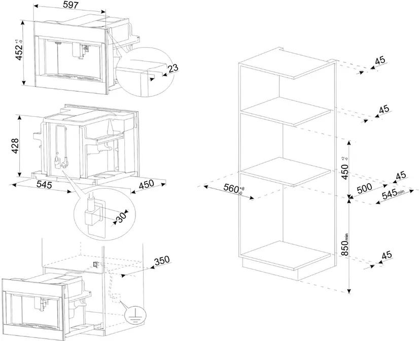 Кофемашина Smeg CMS4104GRU фото 6