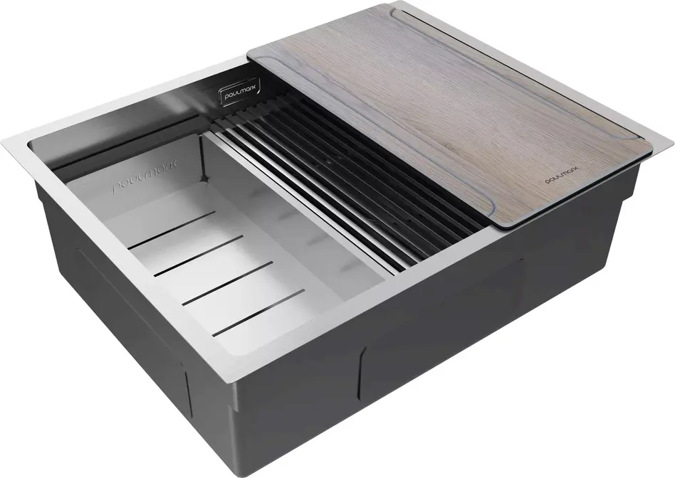 Мойка Paulmark NEXT-MULTI SINK 58 UNI PM785845-BS брашированная нерж.сталь фото 2 Мойка Paulmark NEXT-MULTI SINK 58 UNI PM785845-BS брашированная нерж.сталь фото 2
