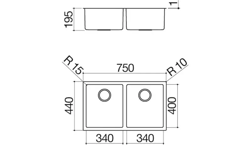 Мойка кухонная Barazza 1X842S фото 2