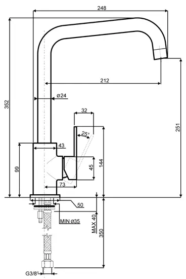 Смеситель Smeg MI3CR фото 2