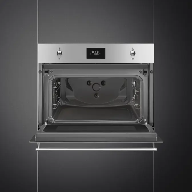 Компактный дух.шкаф с функцией СВЧ SMEG SO4301M0X фото 4