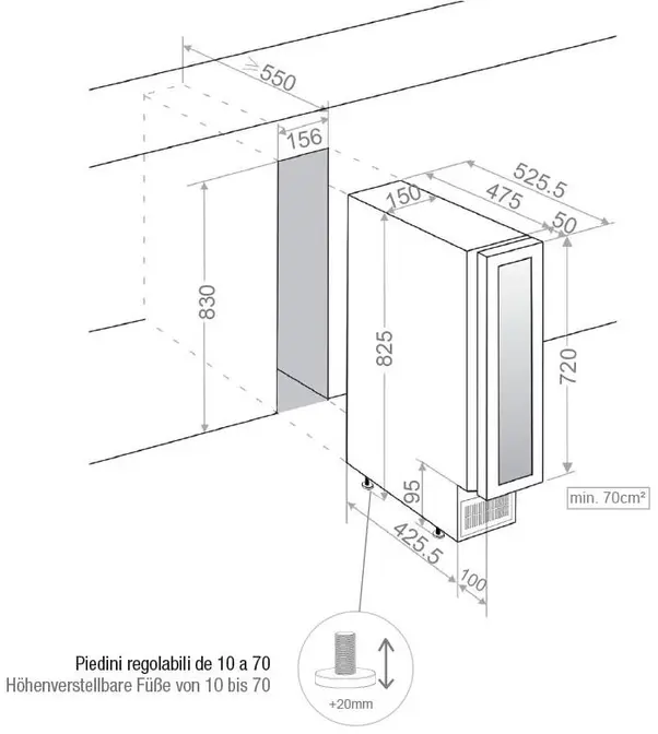 Винный шкаф Pando PVZB 15-9 CRL фото 3