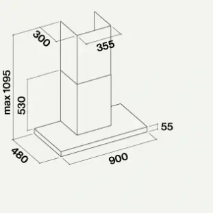 Вытяжка Falmec Lumina 90 Glass Black wall (NRS) фото 2 Вытяжка Falmec Lumina 90 Glass Black wall (NRS) фото 2