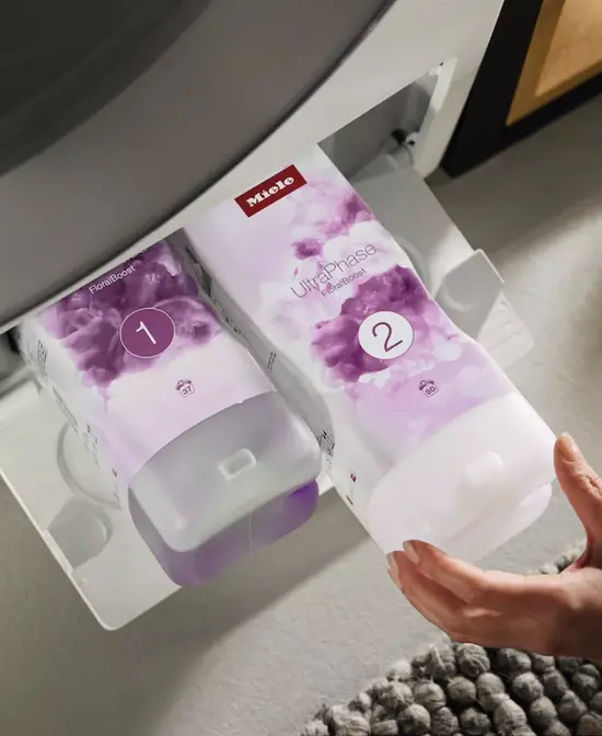 Жидкие моющие средства для стирки Miele UltraPhase FloralBoost 1+2, 3 пары в коробке фото 5