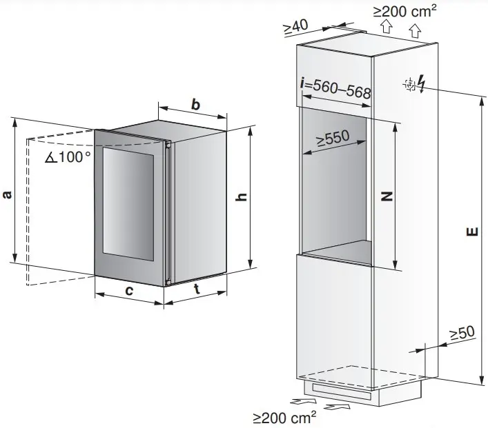 Встраиваемый винный шкаф V-ZUG WineCooler V4000 90 WC4T-51102 L черное стекло фото 4