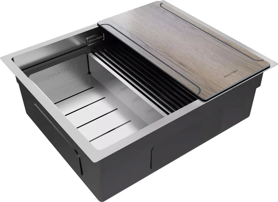 Мойка Paulmark NEXT-MULTI SINK 54 UNI PM785445-BS брашированная нерж.сталь фото 2 Мойка Paulmark NEXT-MULTI SINK 54 UNI PM785445-BS брашированная нерж.сталь фото 2