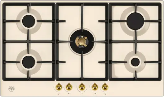 Газовая панель Bertazzoni P905CHERAG Слоновая кость, золотой фото 1
