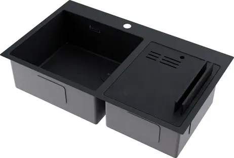 Мойка Omoikiri Akisame 86-2-GB Side нерж.сталь/графит(арт.4997047) фото 2 Мойка Omoikiri Akisame 86-2-GB Side нерж.сталь/графит(арт.4997047) фото 2