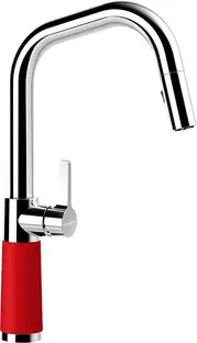 Смеситель Schock SC-530-D , Cristadur хром/красный фото 1 Смеситель Schock SC-530-D , Cristadur хром/красный фото 1