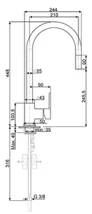 Смеситель Smeg MID2CR фото 3 Смеситель Smeg MID2CR фото 3