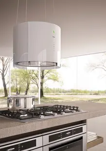 Вытяжка Falmec Eolo isola 45 (450) (с системой E.ion) ECP white фото 3
