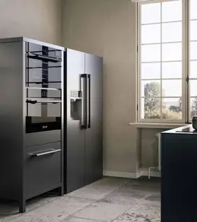 Холодильник ILVE RT 9020 SBS/BK (глянцевый черный, ручки сатин.сталь) фото 3