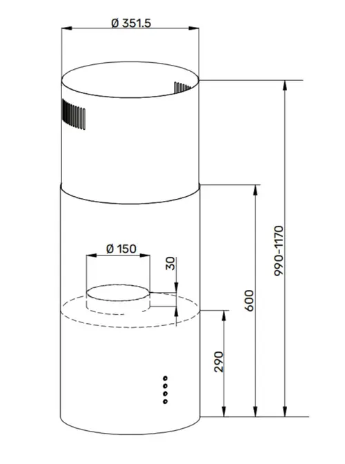 Вытяжка Kuppersberg TUBA 35 B фото 5