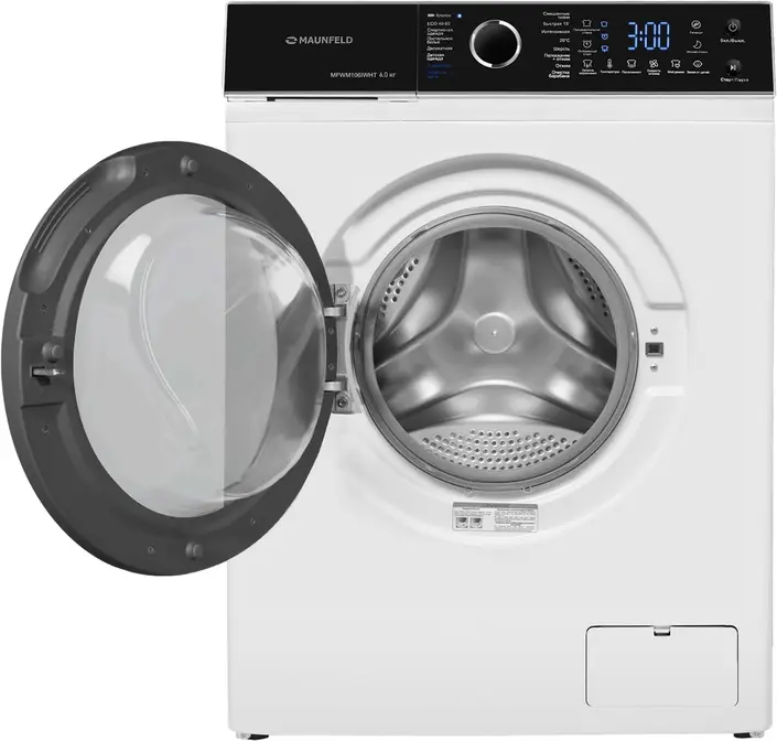 Стиральная машина c инвертором и паром MAUNFELD MFWM106IWHT фото 2