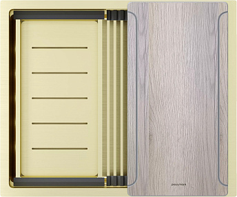 Мойка Paulmark NEXT-MULTI SINK 54 UNI PM785445-LG светлое золото