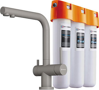 Комплект Omoikiri Nagano-GR-P + Pure drop Lite (арт.4219.8028P) Комплект Omoikiri Nagano-GR-P + Pure drop Lite (арт.4219.8028P)