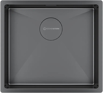 Мойка кухонная KUCHENSTERN KRAFT 50 501GM50 Вороненая сталь