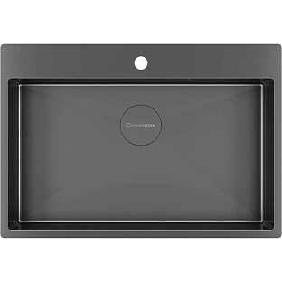 Мойка кухонная KUCHENSTERN WERK 80 508GM50 Вороненая сталь