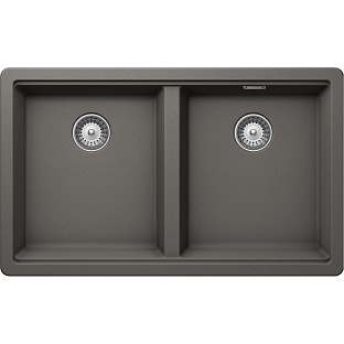 Мойка SCHOCK  Greenwich 80-2  Cristadur (подстольный монтаж) серебристый камень