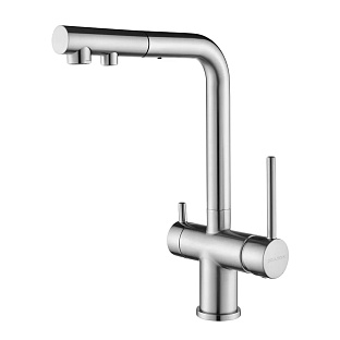 Смеситель Paulmark SERPENTINE Se213222-BS брашированная сталь