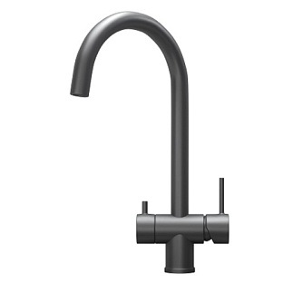 Смеситель GRANULA Kitchen Space 7104, ГРАФИТ МАТОВЫЙ