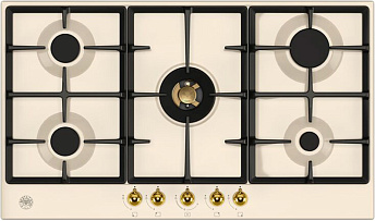Газовая панель Bertazzoni P905CHERAG Слоновая кость, золотой