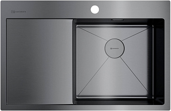 Мойка Akisame 78-GM-R нерж.сталь/вороненая сталь(арт.4973100)