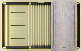 Мойка Paulmark NEXT-MULTI SINK 74 UNI PM787445-LG светлое золото